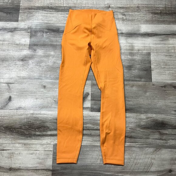 Lululemon Athletic InStill HR Tight Yoga Pants 25” Autumn Orange Women’s Sz 2 - Picture 1 of 9